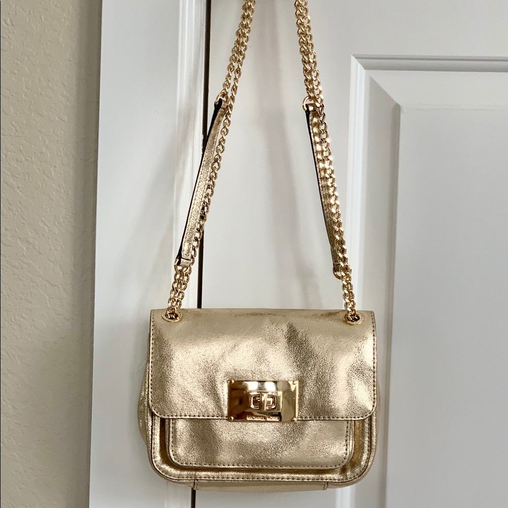 NEW CONDITION - MICHAEL KORS Shoulder/Crossbody Bag (Gold) - Picture 3 of 16
